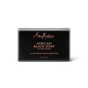 img 3 attached to 🧼 SheaMoisture African Black Soap Face and Body Bar, Paraben-Free, 3.5 oz (4 count) - Ideal for Oily, Blemish-Prone Skin - Effective Facial Cleanser