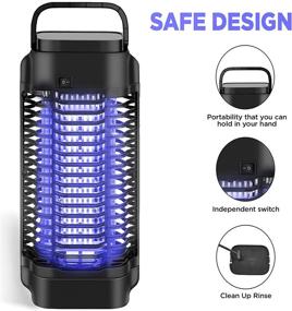 img 3 attached to 🪰 Powerful Electric Bug Zapper - 4200V Metal Mesh, Indoor and Outdoor Mosquito Fly Killer - Insect Trap for Home, Garden, Patio, Backyard
