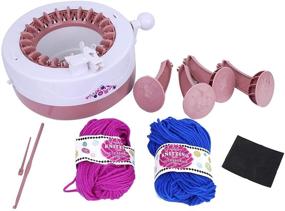img 3 attached to 🧶 22 Needle Plastic Vertical Knitting Machine Toy for DIY Children Weaving - Kid Knitting Machine