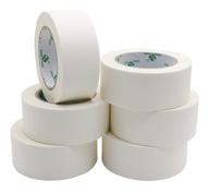 🎨 high-quality 6rolls white masking painters tape - 1.88inch width, 55yds length each, 330yds total - general purpose painting tape by bomei pack logo