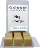 premium candlecopia nag champa vegan wax melts - 12 scented cubes, 6.4 oz | long-lasting fragrance | hand poured | eco-friendly логотип