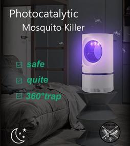 img 3 attached to 🦟 Electric Mosquito Killer Lamp - Advanced Indoor/Outdoor Bug Zapper with LED Light, USB Bug Catcher, and Suction Fan