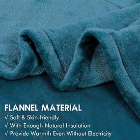 img 3 attached to 🔥 DAILYLIFE 50x60 Electric Throw Blanket - Cozy Heated Blanket UL Certified with 2-Hour Auto-Off System, 6 Heat Settings, Machine Washable