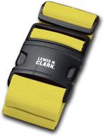 🌟 convenient and stylish yellow travel accessories and luggage straps by lewis n clark travel logo