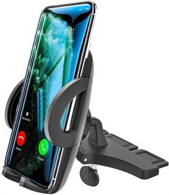 img 4 attached to Woleyi Universal CD Slot Phone Holder for Car, Compatible with iPhone 11 Pro Max/XS Max/XR/X/8, Samsung, Huawei, Nokia, LG, and More