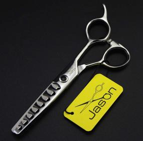 img 1 attached to 💇 Top-quality 5.75 inch Fishbone Hair Thinning Scissors / Chunker Shear: Salon Tools for Barbers - 8 Teeth, Professional Hairdressing Equipment