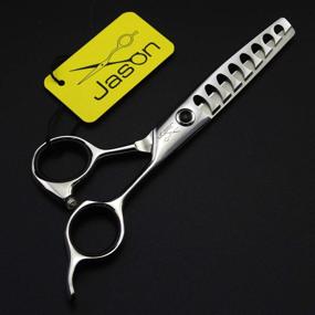 img 2 attached to 💇 Top-quality 5.75 inch Fishbone Hair Thinning Scissors / Chunker Shear: Salon Tools for Barbers - 8 Teeth, Professional Hairdressing Equipment