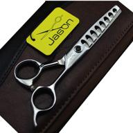 💇 top-quality 5.75 inch fishbone hair thinning scissors / chunker shear: salon tools for barbers - 8 teeth, professional hairdressing equipment logo