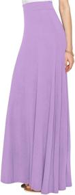 img 4 attached to WDR1434 Womens Solid Skirt Elastic Women's Clothing