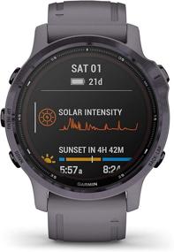 img 2 attached to 🌞 Garmin Fenix 6S Pro Solar Women of Adventure Premium Multisport GPS Smartwatch Bundle with Wearable4U Ultimate Black Earbuds and Charging Power Bank Case (Amethyst Steel w/Shale Gray Band)