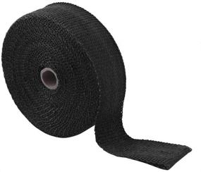 img 1 attached to 🔥 ANTS 20Pcs Ties + 2 Rolls x 50FT Black Motorcycle Exhaust Heat Wrap Fiberglass Tape - Heat Shield Kit (2 Rolls + 20 Ties)