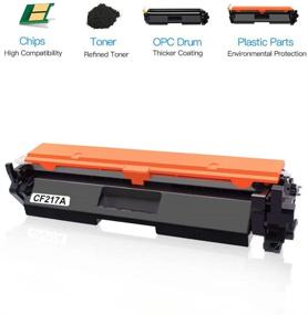 img 1 attached to 🖨️ High Yield LxTek Compatible Toner Cartridge Replacement for HP 17A CF217A - Optimal for Laserjet Pro M102w M130fw Printer - 2 Black Cartridges (with Chip)