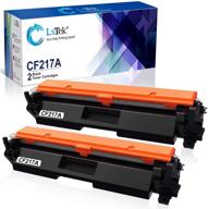 🖨️ high yield lxtek compatible toner cartridge replacement for hp 17a cf217a - optimal for laserjet pro m102w m130fw printer - 2 black cartridges (with chip) logo