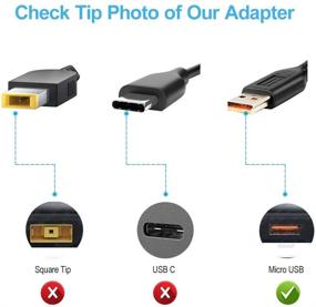 img 3 attached to 💻 Powerful 65W 40W 10Ft AC Charger for Lenovo Yoga 900 700 900s Yoga 3 4 Pro Laptop