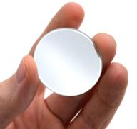 🔬 scientific education round concave glass mirror with diameter logo