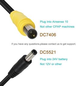 img 3 attached to High-Quality Talentcell DC 24V Power Cord: 5.5 x 2.1mm Male to DC7406 Male Plug - Ideal for Laptops, Notebooks, S10, and More!