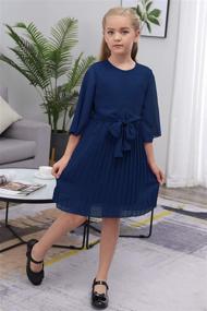 img 1 attached to GORLYA Elegant Chiffon Pleated GOR1032 Girls' Clothing for Dresses