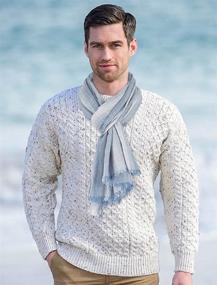 img 3 attached to 🧣 Stylish GERINLY Cotton Linen Scarves: Striped Crinkle Men's Fashion Accessories