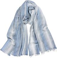 🧣 stylish gerinly cotton linen scarves: striped crinkle men's fashion accessories logo