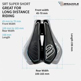 img 2 attached to BiSaddle SRT Super Short Noseless Adjustable Bicycle 🚴 Saddle - Black, Titanium Rails, Custom Fit Comfort, One Size