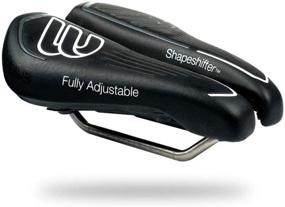 img 4 attached to BiSaddle SRT Super Short Noseless Adjustable Bicycle 🚴 Saddle - Black, Titanium Rails, Custom Fit Comfort, One Size