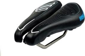 img 1 attached to BiSaddle SRT Super Short Noseless Adjustable Bicycle 🚴 Saddle - Black, Titanium Rails, Custom Fit Comfort, One Size