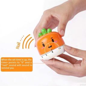 img 2 attached to 🥕 No-Battery Carrot Timer: Mechanical Stainless Steel Kitchen Timer, Precision Life Timer for Home, Cute & Interesting Gift (One Size)