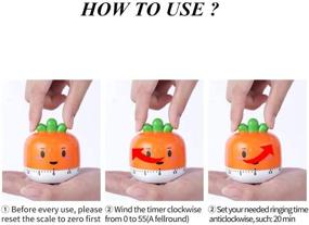 img 3 attached to 🥕 No-Battery Carrot Timer: Mechanical Stainless Steel Kitchen Timer, Precision Life Timer for Home, Cute & Interesting Gift (One Size)