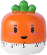 🥕 no-battery carrot timer: mechanical stainless steel kitchen timer, precision life timer for home, cute & interesting gift (one size) logo