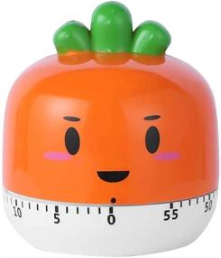 img 4 attached to 🥕 No-Battery Carrot Timer: Mechanical Stainless Steel Kitchen Timer, Precision Life Timer for Home, Cute & Interesting Gift (One Size)