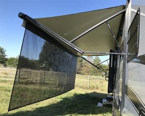 img 3 attached to 🏕️ Tentproinc RV Awning Sun Shade 8x15.3ft Black Mesh Screen Sunshade - UV Blocker Kit with 3-Year Limited Warranty