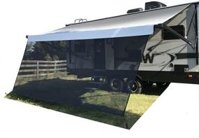 img 4 attached to 🏕️ Tentproinc RV Awning Sun Shade 8x15.3ft Black Mesh Screen Sunshade - UV Blocker Kit with 3-Year Limited Warranty