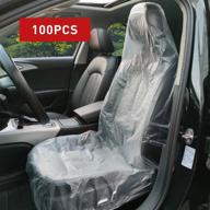 100pcs disposable plastic seat covers for cars - universal clear car cover, transparent seat protective covers logo