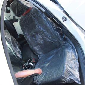 img 1 attached to 100PCS Disposable Plastic Seat Covers for Cars - Universal Clear Car Cover, Transparent Seat Protective Covers