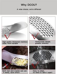 img 1 attached to DCOU Stainless Steel Garlic Press Rocker with FREE Silicone Tube Roller - Effortlessly Crush Garlic and Improve Your Cooking!