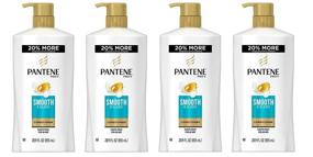 img 1 attached to 💆 Get Silky Smooth Hair with Pantene Pro-V Smooth and Sleek Conditioner - 4 Pack (28.9 fl oz)