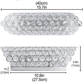 img 1 attached to 💡 SPARKSOR Modern Crystal Vanity Wall Lights with Chrome Finish, Ideal for Bathroom, Living Room, Bedroom, Corridor Lighting - Makeup Mirror Front Light, 2xG9 2-Lights (Silver)