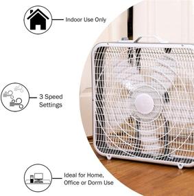 img 2 attached to 🌬️ Enhance Air Circulation with Comfort Zone CZ200A 20" 3-Speed Box Fan