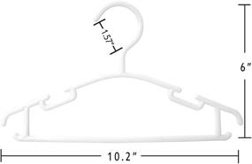 img 3 attached to 👶 100 Pack of Kids Hangers: White Plastic Hangers for Baby Clothes and Toddler Hangers