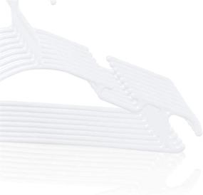 img 2 attached to 👶 100 Pack of Kids Hangers: White Plastic Hangers for Baby Clothes and Toddler Hangers