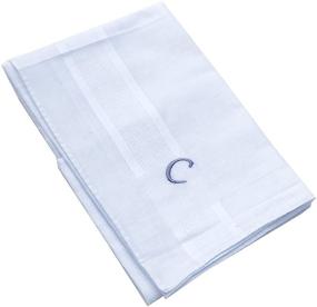 img 2 attached to OWM Handkerchief Initial Monogram: Exquisite Men's Accessory for Every Occasion