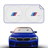 🚗 car windshield sun shade protector | blocks uv rays, no glare | larger size white material | sunshade for x1 x3 x5 (white///m) logo