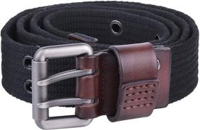 img 3 attached to 🌙 Moonsix Double Grommet Canvas Belt: Durable Men's Accessories for Enhanced Style