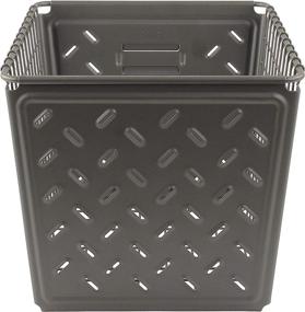 img 1 attached to 📦 Industrial Gray Closet & Cubby Storage Basket with Customizable Label Plate - Spectrum Diversified Macklin, Stamped Steel & Wire, Vintage-Inspired Design, Medium