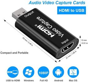 img 3 attached to High Definition 1080p 30fps Video Capture Card: Record DSLR Camcorder to USB 2.0, Perfect for Live Streaming, Gaming, Teaching, Broadcasting, Video Conference