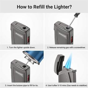 img 1 attached to Double Jet Butane Torch Lighter by Kollea - Ideal Cigar Lighter