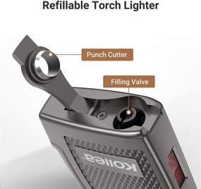 img 3 attached to Double Jet Butane Torch Lighter by Kollea - Ideal Cigar Lighter