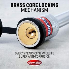 img 2 attached to 🔒 Elemake Trailer Hitch Lock: 1/2" and 5/8" Pin Receiver Lock with Brass Core Locking Mechanism - Fits Class I-V Hitches