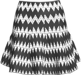 img 2 attached to KMystic Womens Stretchy Flared Houndstooth Women's Clothing in Skirts