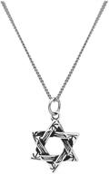 💫 exquisite rnivida star of david pendant: dazzling sterling silver necklace for women and girls logo